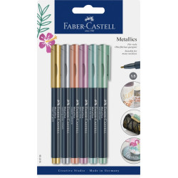 Маркеры Faber-Castell Metallics 6 цветов, металлический эффект