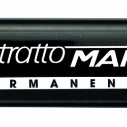 Permanents marķieris Tratto Marker, 1.4-.8mm, melns