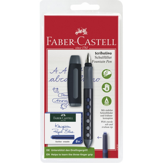 Sulepea Faber-Castell Scribolino sinine paremakäelistele blistris