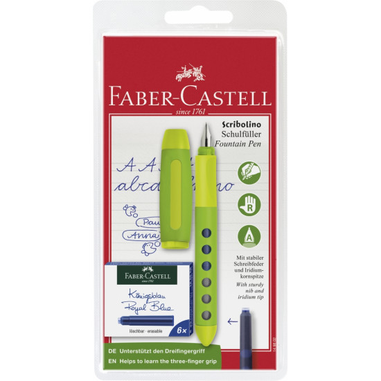 Sulepea Faber-Castell Scribolino sinine paremakäelistele blistris