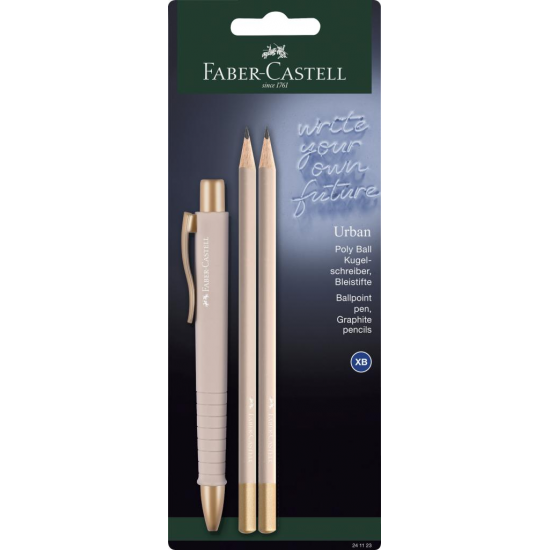 Rakstāmpiederumu komplekts Faber-Castell PolyBall Urban, gaiši rozā