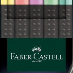 Flomāstertipa pildspalvu komplekts Faber-Castell FinePen, 0.4mm, 5 pasteļkrāsas