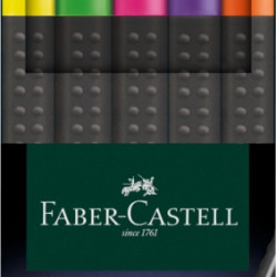 Flomāstertipa pildspalvu komplekts Faber-Castell FinePen 0.4mm, 5 krāsas, neon