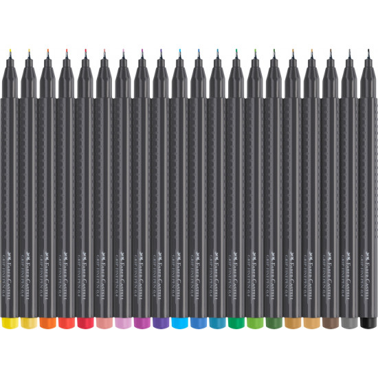 Чернильная ручка Faber-Castell Finepen GRIP 0.4 20-цветов