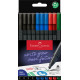 Ручки шариковые Faber-Castell FinePen 0.4 мм, 10 цветов, офисные