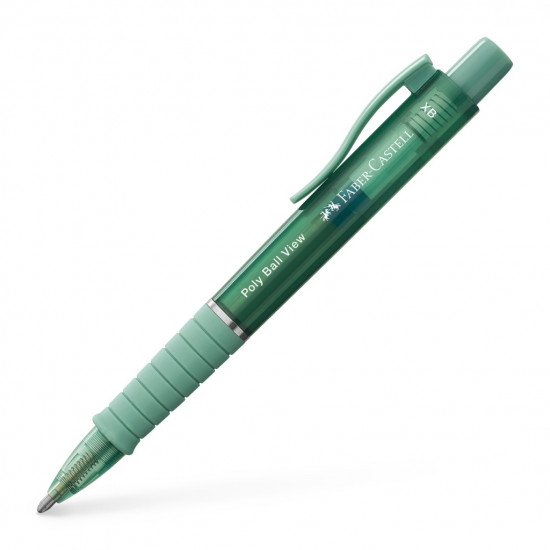 Lodīšu pildspalva Faber-Castell PolyBall View XB 0.6mm, zaļa