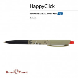 *Lodīšu pildspalva Bruno Visconti HappyClick Romantika, 0,5mm, zila