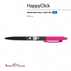 *Lodīšu pildspalva Bruno Visconti HappyClick Meitene ar suni, 0,5mm, zila