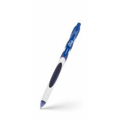 Ballpoint pen Zebra Telescope Stylus grey barrel blue ink