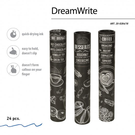 Lodīšu pildspalva futlārī Bruno Visconti DreamWrite Caffè nero 0.7mm, zila, asorti