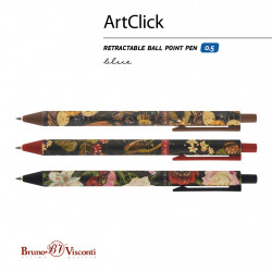 Lodīšu pildspalva Bruno Visconti ArtClick Flora.Black night 0.5mm, automātiska, zila, asorti