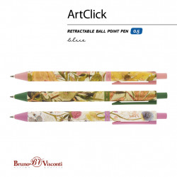 Lodīšu pildspalva Bruno Visconti ArtClick Flora.Bloom flowers 0.5mm, automātiska, zila, asorti