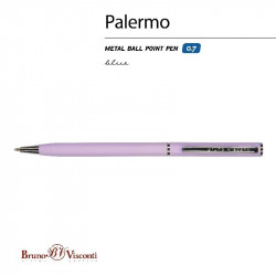 *Lodīšu pildspalva Bruno Visconti Palermo 0,7mm , zila, violets korpuss