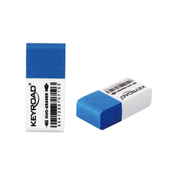 white/blue eraser, 39mm x 17.6mm x 12.1mm, Blister x 2 pcs