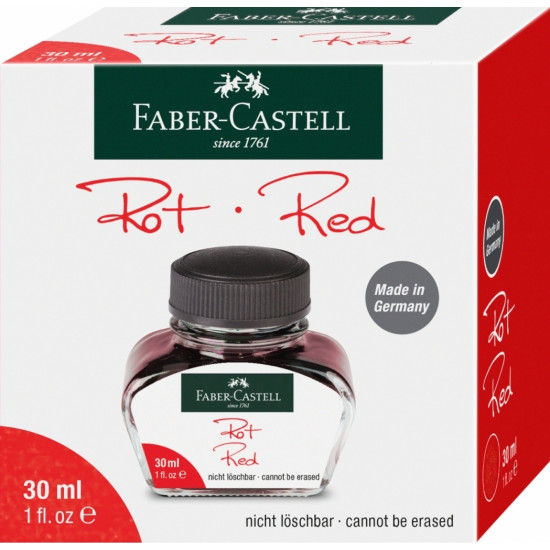 *Tinte Faber-Castell 30ml, sarkana