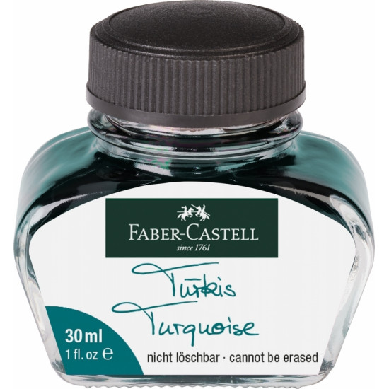 *Tinte Faber-Castell 30ml, tirkīza