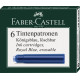 Чернильные картриджи Faber-Castell стандартные, синие, стираемые, 6 шт.