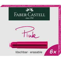 *Tintes kapsulas Faber-Castell 6 gab., rozā