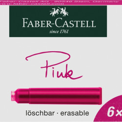 *Tintes kapsulas Faber-Castell 6 gab., rozā