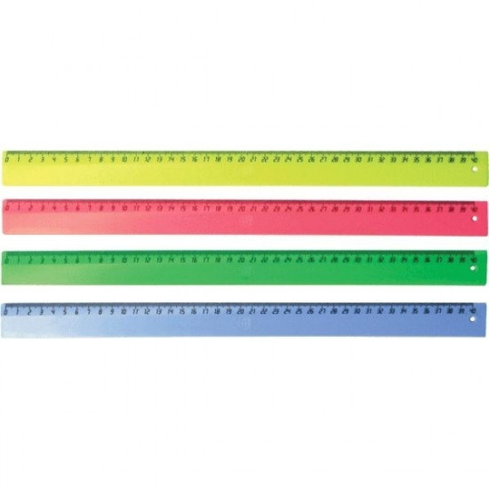 *Lineāls deVente Air Fluo, 40cm neona krāsās