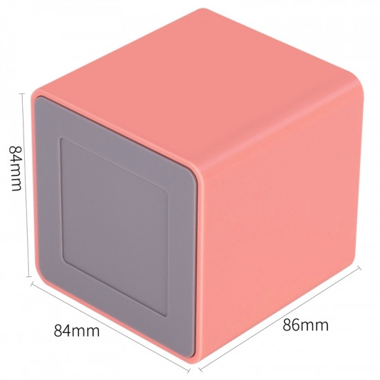 Rakstāmlietu trauks Deli Nusign, 84x84x86mm, rozā