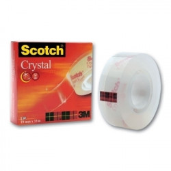 Līmlente 3M Scotch 600 Crystal, 19mmx33m, caurspīdīga