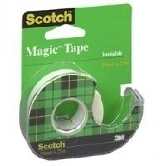 Līmlente ar turētāju 3M Scotch Magic, 19mmx7.5m, caurspīdīga