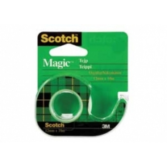 *Līmlente ar turētāju 3M Scotch 810 Magic, 12mmx10m, matēta, caurspīdīga