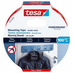 Līmlente Tesa Powerbond Ultra Strong īpaši stipra 5mx19mm