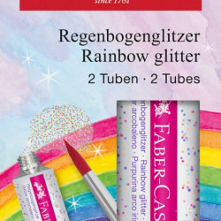 Glitera gēls Faber-castell 12ml, 2gab/iep., varavīksnes krāsas