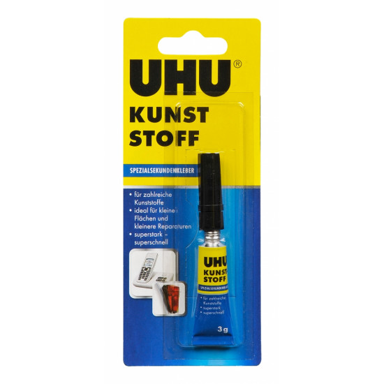 Клей UHU  Plastic Super Glue Clear  быстросохнущий