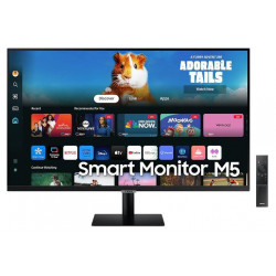 LCD Monitor|SAMSUNG|27"|TV Monitor/Smart|Panel VA|1920x1080|16:9|60Hz|Matte|4 ms|Speakers|Tilt|Colour Black|LS27DM500EUXDU