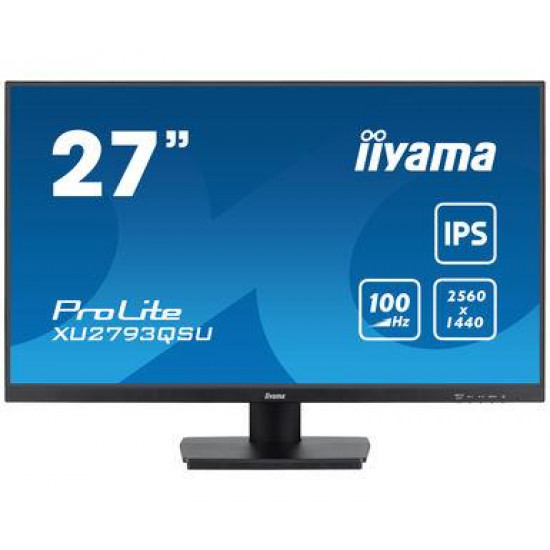 LCD Monitor|IIYAMA|27"|Business|Panel IPS|2560x1440|16:9|100Hz|Matte|1 ms|Speakers|Tilt|Colour Black|XU2793QSU-B6