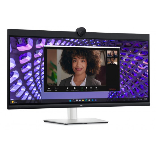 LCD Monitor|DELL|P3424WEB|34"|Curved/21 : 9|Panel IPS|3440x1440|21:9|60Hz|5 ms|Speakers|Camera 4MP|Swivel|Height adjustable|Tilt|210-BFOB