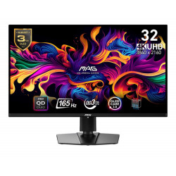 Monitor|MSI|31.5"|Gaming|Panel QD-OLED|3840x2160|16:9|165Hz|0.03 ms|Swivel|Pivot|Height adjustable|Tilt|Colour Black|MAG321UPQD-OLED