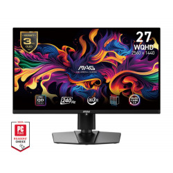 Monitor|MSI|26.5"|Gaming|Panel QD-OLED|2560x1440|16:9|240Hz|Matte|0.03 ms|Swivel|Pivot|Height adjustable|Tilt|Colour Black|MAG271QPXQD-OLEDE2