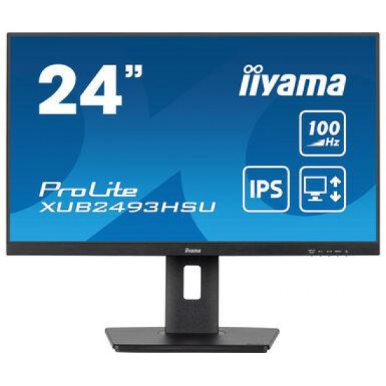 LCD Monitor|IIYAMA|23.8"|Business|Panel IPS|1920x1080|16:9|100Hz|Matte|1 ms|Speakers|Swivel|Pivot|Height adjustable|Tilt|XUB2493HSU-B6