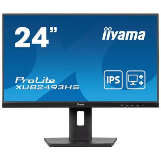 LCD Monitor|IIYAMA|23.8"|Business|Panel IPS|1920x1080|16:9|100Hz|Matte|0.5 ms|Speakers|Swivel|Pivot|Height adjustable|Tilt|Colour Black|XUB2493HS-B6