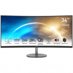 LCD Monitor|MSI|PRO MP341CQ|34"|Business/Curved/21 : 9|Panel VA|3440x1440|21:9|100Hz|Matte|4 ms|Speakers|Tilt|PROMP341CQ