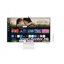 LCD Monitor|SAMSUNG|32"|Smart|Panel VA|3840x2160|16:9|60 Hz|4 ms|Swivel|Pivot|Height adjustable|Tilt|Colour White|LS32DM801UUXDU