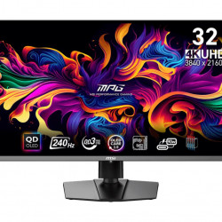 Monitor|MSI|31.5"|Gaming/4K|Panel QD-OLED|3840x2160|16:9|Matte|0.03 ms|Swivel|Pivot|Height adjustable|Tilt|Colour Black|MPG321URXQD-OLED